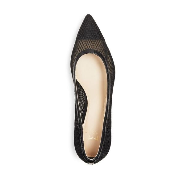 MARC FISHER Womens Black Zesty Pointy Toe Block Heel Slip On Dress Pumps 5 M